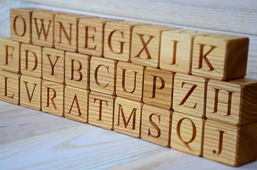 wooden blocks with letters on them