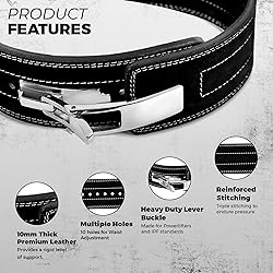 Flexz Fitness Lever Weight Lifting Belt Leather