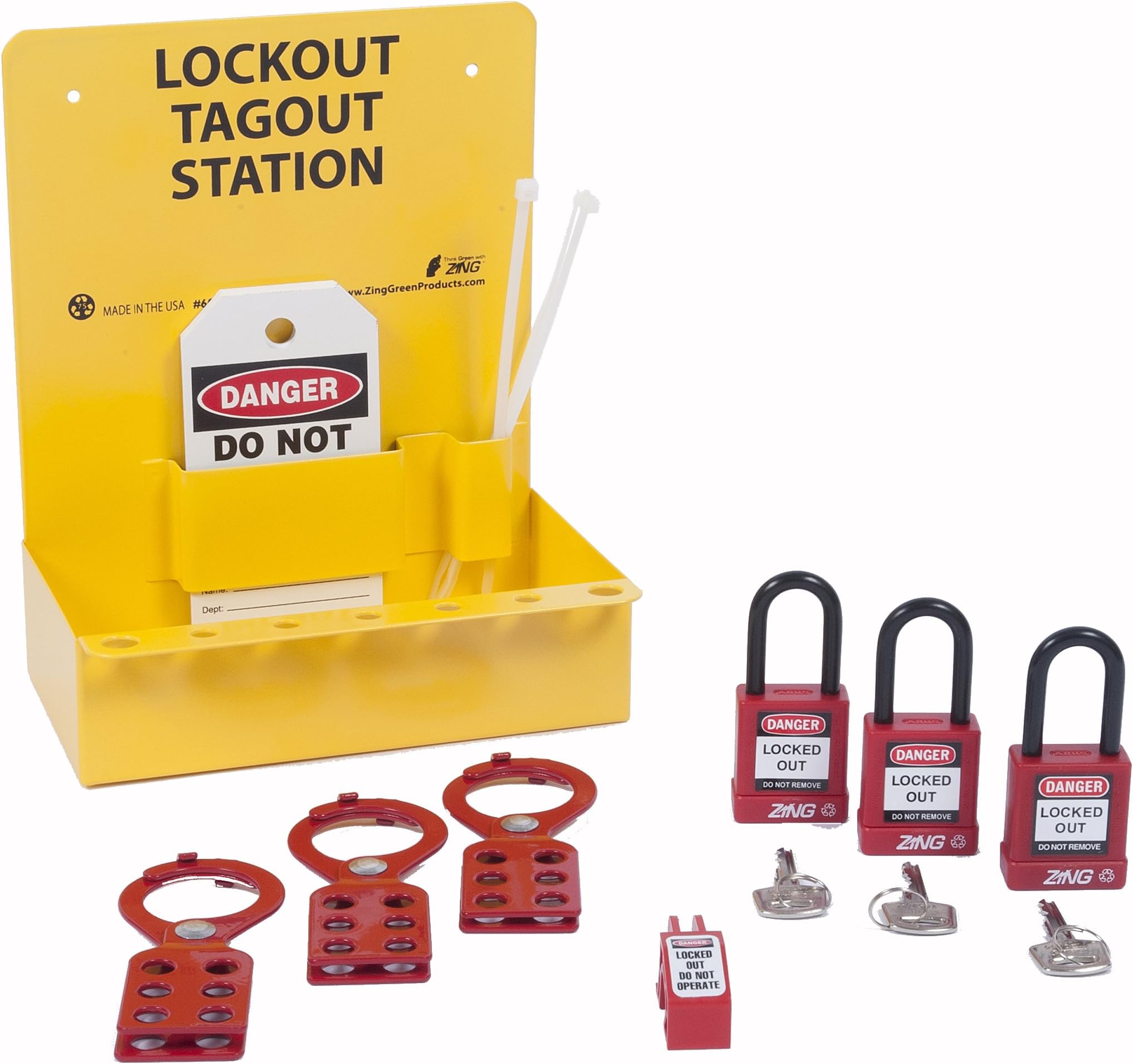 ZING 6063 RecycLockout Mini Lockout Station - Stocked