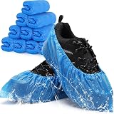 HOT BARGAINS Disposable Shoes Covers 500 Pack Waterproof Non Slip One Size view 4