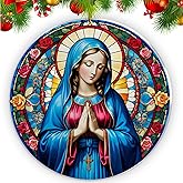 Virgin Mary Ornaments for Christmas Tree - Christian Gifts for Women Faith 2025 - Virgin Mary Xmas Tree Decorative Religion Ornament Keepsake Gifts Friends House Farmhouse
