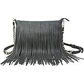 Solene Fringe Crossbody Shoulder Bag with Strap, Tassel Messenger bag, Country Style Western Fringe Purse for Women