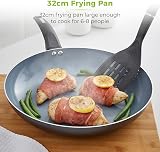 Tower Cerasure 32cm Fry Pan Ceramic Non-Stick Induction Suitable Graphite T80354 view 3
