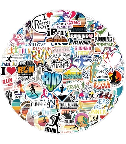 50PCS Track And Field Stickers,Sports Stickers Pack For Teens Kids Athletes Sports Fans Suitable For Water Bottles Laptops Skateboards Bike Helmets Notebooks Lugguage,Cool Vinyl Decals Set