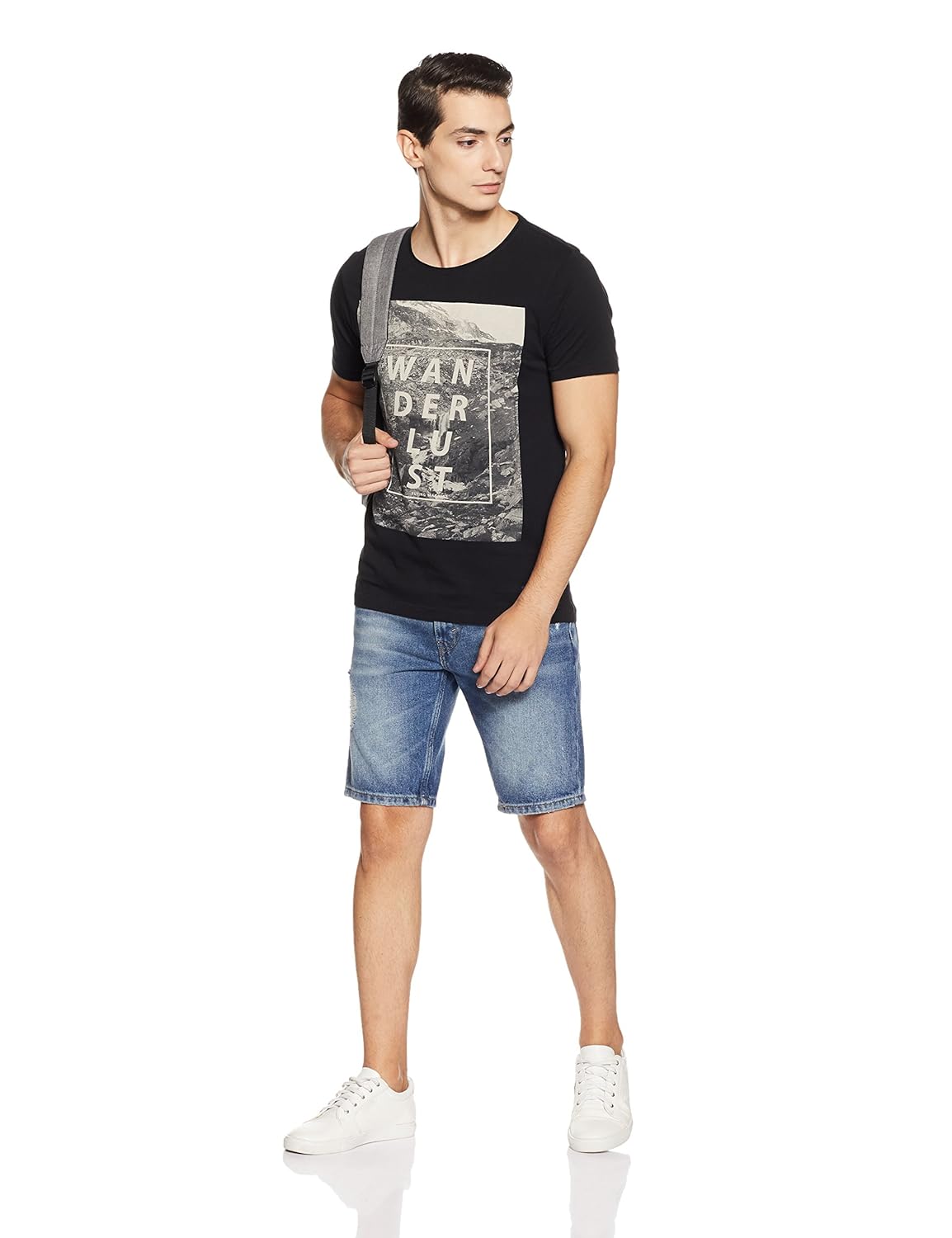 flying machine men's plain slim fit t-shirt