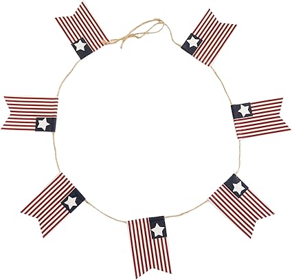 Amazon Com American Flag Banner With 7 Flags 77 Inches Long