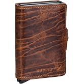 SECRID Twin Wallet Genuine Leather with RFID Protecton, Holds up to 16 Cards