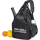 SUKRY Pickleball Bag Lightweight Sling Backpack for Men and Women with Multi-Pocket Crossbody Gym & Travel Backpack Pickle Ball Accessories