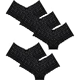 ALL OF SHE Sexy Underwear Panties for Women Cheeky V Waist Lace Boyshorts Lingerie Plus Size Underwear Gift Wife Women 5 Pack