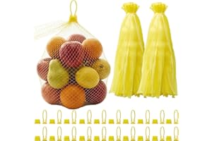 100pcs 15 Inch Reusable Mesh Produce Bags Egg Hatching Bags Seafood Boil Net Bags for Vegetables Fruits Onions Toys Storage