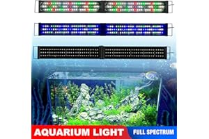 KZKR Upgraded Aquarium Light 48-60 inch Remote Control Multi-Color LED Hood Lamp Dimmable Timing for Freshwater Marine Plant Fish Tank Light Decorations