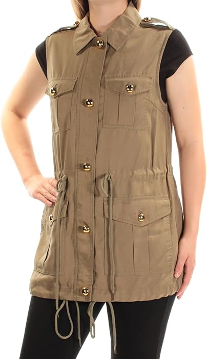 michael kors vest womens brown