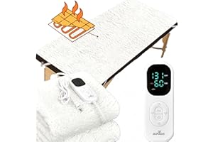 XOLLOZ Massage Table Warmer Heating Pad – 71"x31" Heated Massage Pad with Adjustable Temperature (104°F–131°F), Auto Shut-Off, Sherpa Fabric, Ideal Massage Blanket & Bed Warmer for Table Use