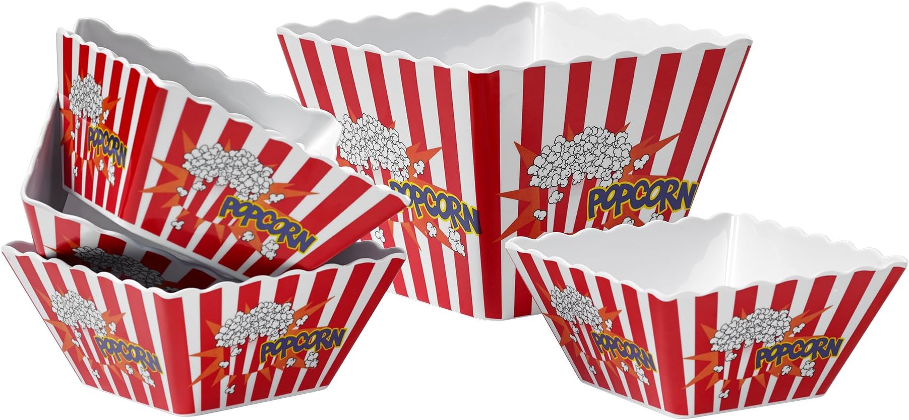 5 Piece Popcorn Serving Bowl Set