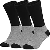 Diamond Star Thermal Diabetic Socks for Men & Women, Non-Binding Cotton Crew Socks for Comfort & Warmth, 3/6/12 Pairs Pack