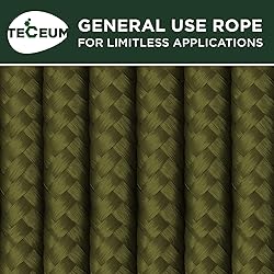 TECEUM Rope – 90 Feet x 3/8 Inch (10mm) – Army