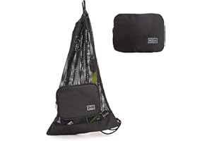 PACMAXI Snorkeling Gear Bag, Shoulder Strap Mesh Draw Bag for Scuba, Snorkel, Swim, Can Holds Diving Mask, Dry Top Snorkel, Trek Fins, and Other Equipment.