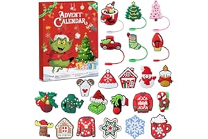 IMIIBEL Advent Calendar 2025 for Kids, 24 Days Christmas Countdown Calendar with 10 mm Straw Topper Caps for Stanley Cup, Christmas Gifts for Girls Boys Teens