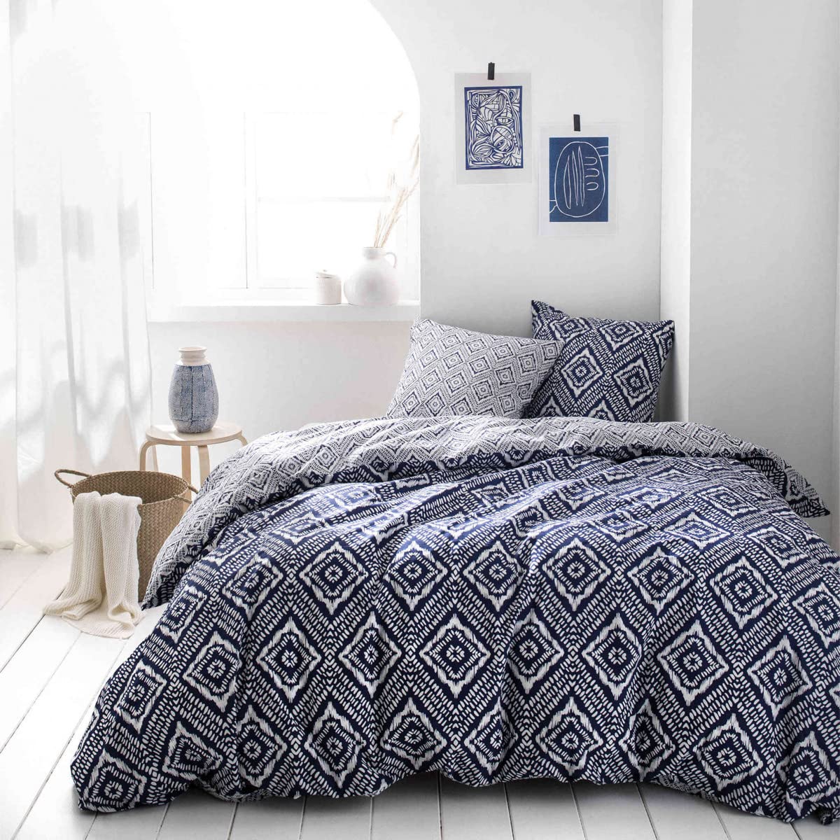 TODAY Cyclades NAXOS HC3 Duvet Cover 220 x 240 cm and 2 Pillowcases 100% Cotton