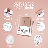 Clever Fox Income & Expense Tracker Large A4 Rose Gold Ledger view 2