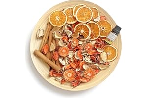 PEXTIAN Fall Potpourri Bowl Filler - Dried Orange Slices & Cinnamon Sticks, Decorative Bowl Vase Filler, Orange Scented Potpourri Dried Flowers, Autumn popurri Bags for Harvest Farmhouse Decor Hostess Gift