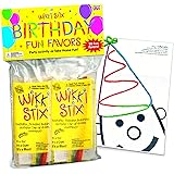 WikkiStix 108 Birthday Fun Favors, Pack of 20 Molding & Sculpting Sticks