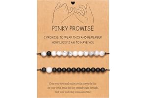 UNGENT THEM Pinky Promise Matching Bracelet for Couples Soulmate Man Distance Relationship Gifts for Women Men Him Her…