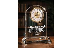 DEEWISH 80th Birthday Gift Quartz Desk Clock – Elegant Home Blessing Decoration for Parents, Grandparents, Friends, Mom, Dad,