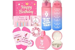 MIRTHIA 9 Year Old Gifts for Girls - 9th Birthday Gifts for Girls Birthday Gift for 9 Year Olds Girl Present for 9 Years Olds