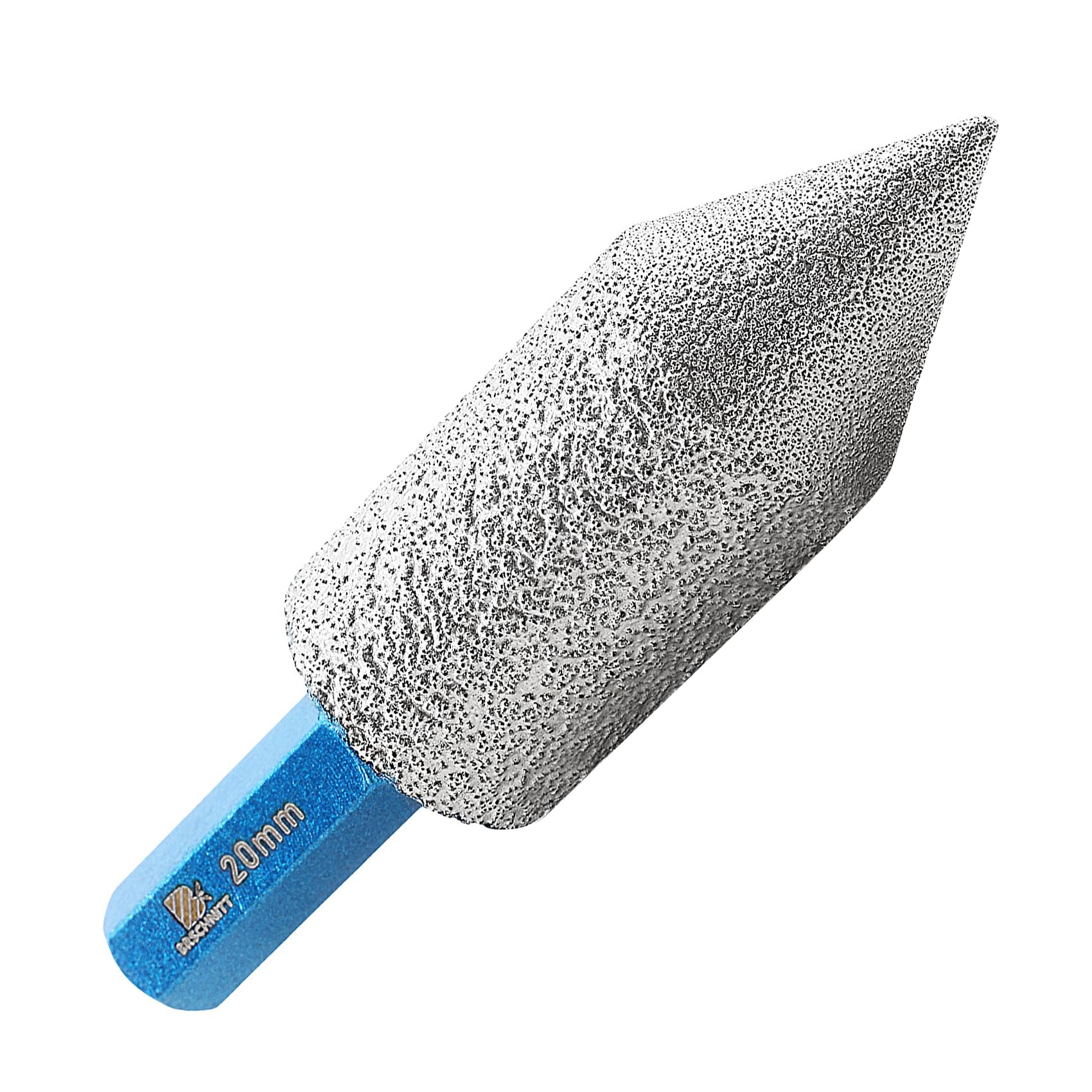 Diamond Finger Milling Chamfer Bits 20mm - BRSCHNITT Dry Core Drill Bit for Enlarging Shaping Existing Holes of Porcelain,Hard Ceramic,Granite,Marble hex Shank