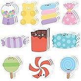 ANGOLIO 30 Packs Cute Self Sticky Notes Valentine's Day Gift Candy Shaped Sticky Notes Kawaii Notepads for School Classroom Wall Home Office Students Birthday Gifts Party Supplies Gifts, 10 Styles