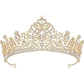 Vovii Tiaras for Women Wedding Crown Headband Birthday Queen Rhinestone Shiny Gold Crown for Girl Princess Decoration for Birthday Prom Party