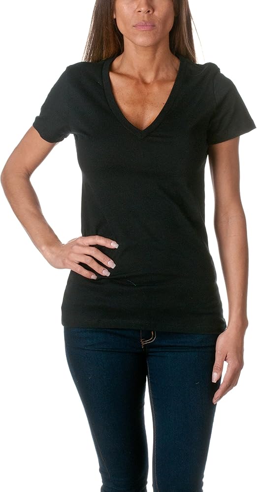 Download Bella Canvas Jersey Short Sleeve Deep V Neck T Shirt B6035 Black S At Amazon Women S Clothing Store Fashion T Shirts