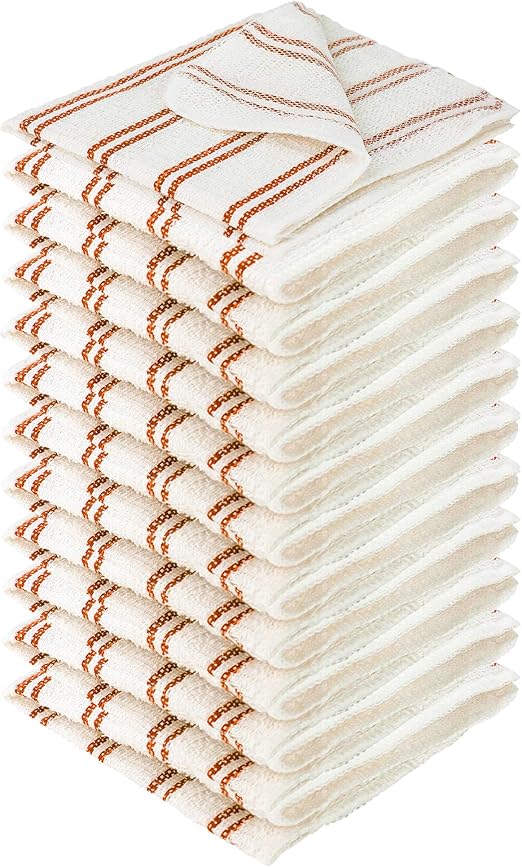 DecorRack Scrubber Dish Cloth, 12 x 12 in with Poly Mesh Scour Side