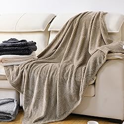 Newwiee 4 Pcs Flanne Fleece Throw Blanket for Bed