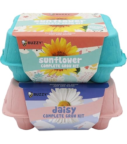 Amazon.com: BUZZY Seeds - Mini kit de cultivo de flores de