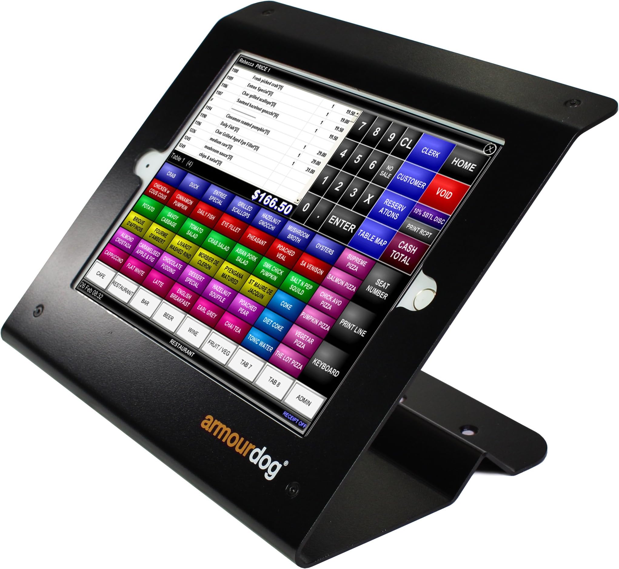 armourdog® secure tablet POS kiosk for iPad Air 1/2 iPad Air (2017) and the Pro 9.7 in Black (Black)