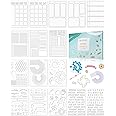 ALODNY 16 Pcs Journal Stencils Set - Time Saving Bullet Journaling Supplies/Accessories Kit -Ultimate Productivity Planner Stencil for Bullet Journal Stencils A5 Dotted Journals