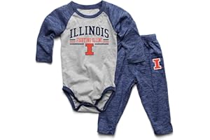 Wes and Willy Baby College Sports Fan Long Sleeve One Piece and Pant Set