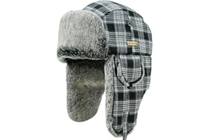 NORTH CLIFF Unisex Winter Trapper Hat Cold Proof Keep Warm Hat with Ear Flaps