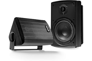 Gemini Sound GHSI-W650BT-PR-BLK 6.5" Inch Powerfull Bass Woofer 300 Watt Peak Power Waterproof Bluetooth Wall & Ceiling Mount Wired Speakers Pair Easy Daisy Chain for Home Outdoor Pool & Patio, Black