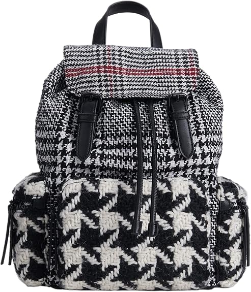 Parfois Sac A Dos Tweed A Carreaux Femmes Bagages Pochettes