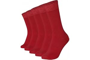 Mysocks® Unisex 5 Pairs Ankle Socks Plain Bordo 7-11