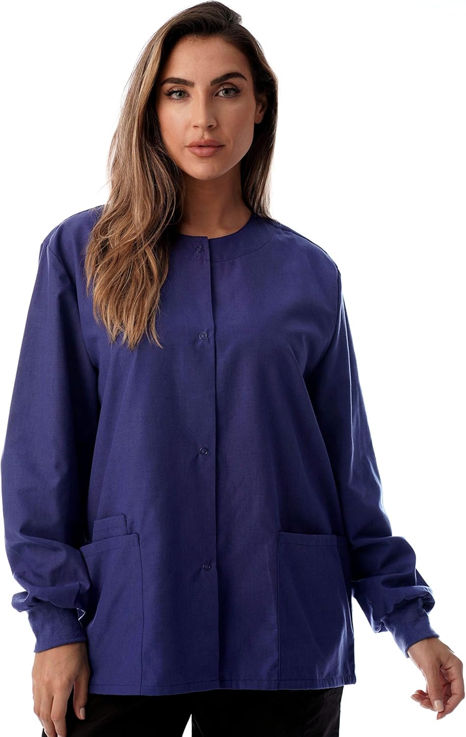Just Love Womens Solid Medical Scrub Jacket Nurse Uniform Lab Coat: Clothing