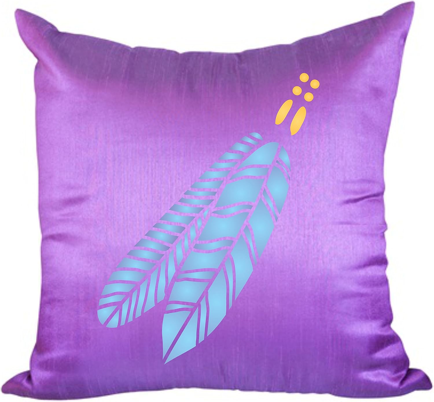 Feathers Stencil - 21.5 x 21.5cm (L) - Reusable Native American Bird Peacock Feather Wall Stencil Template - Image 3