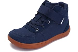 WHITIN High Top Boys/Girls Wide Barefoot Shoes + Zero Drop + Minimalist Sneaker for Little/Big Kids