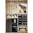 Glock Pistol Knowledge Plaque En étain Avec Vue Explosée Pour Club