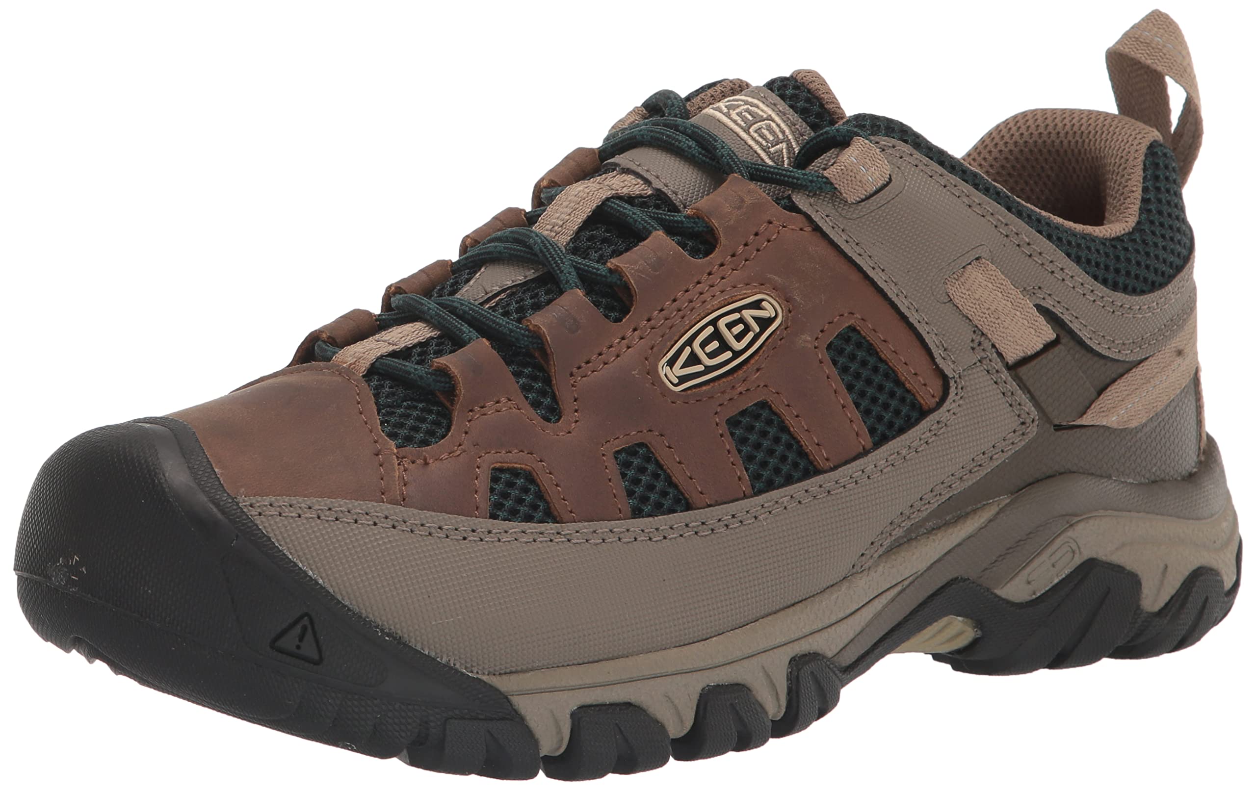 KEEN Women’s Targhee Vent Low Height Breathable Hiking Shoes, Timberwolf/Sea Moss, 5.5