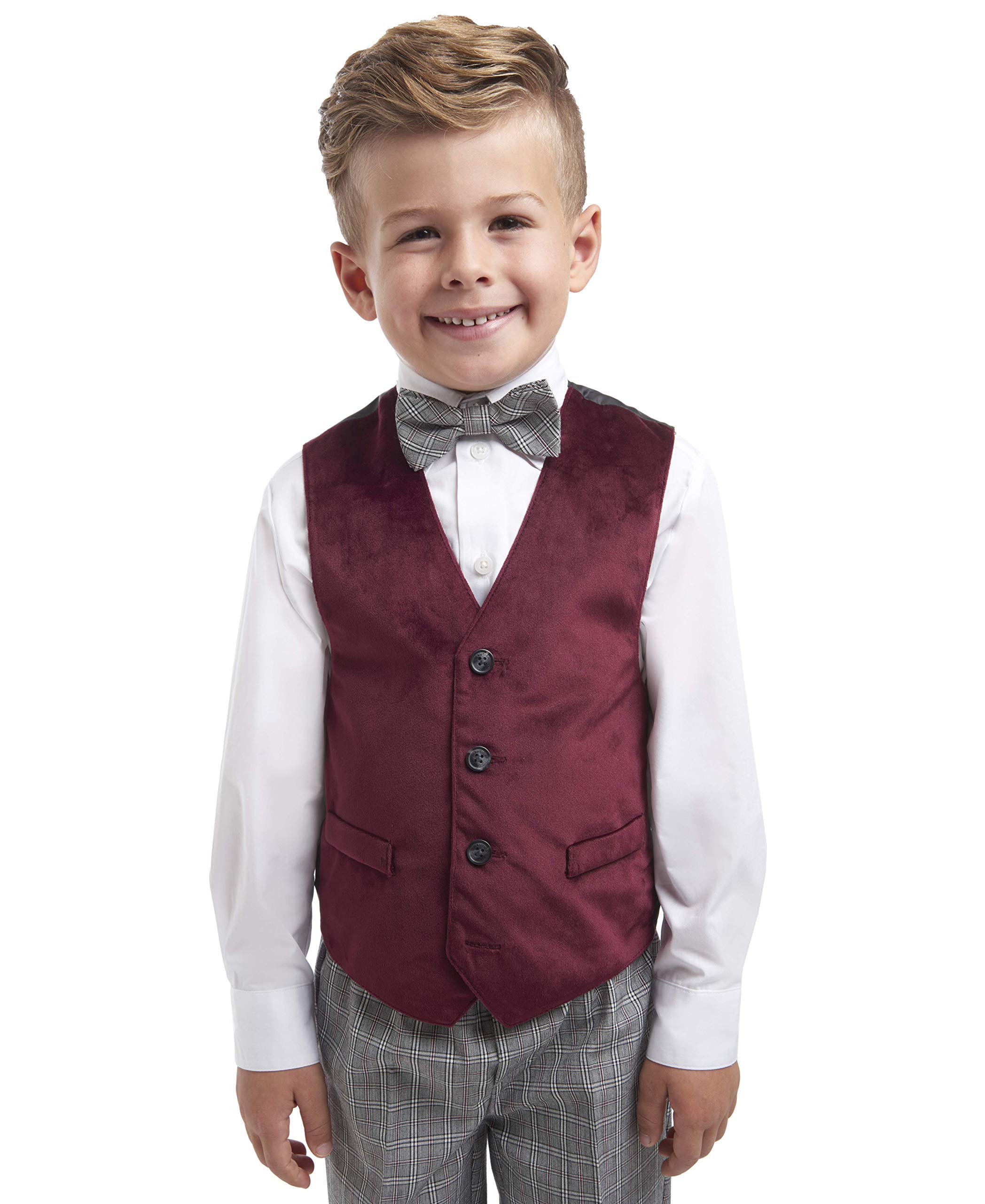 Nautica Boys' 4Piece Vest Set with Dress Shirt, Bow Tie, Vest, and Pants Nautical Fashions