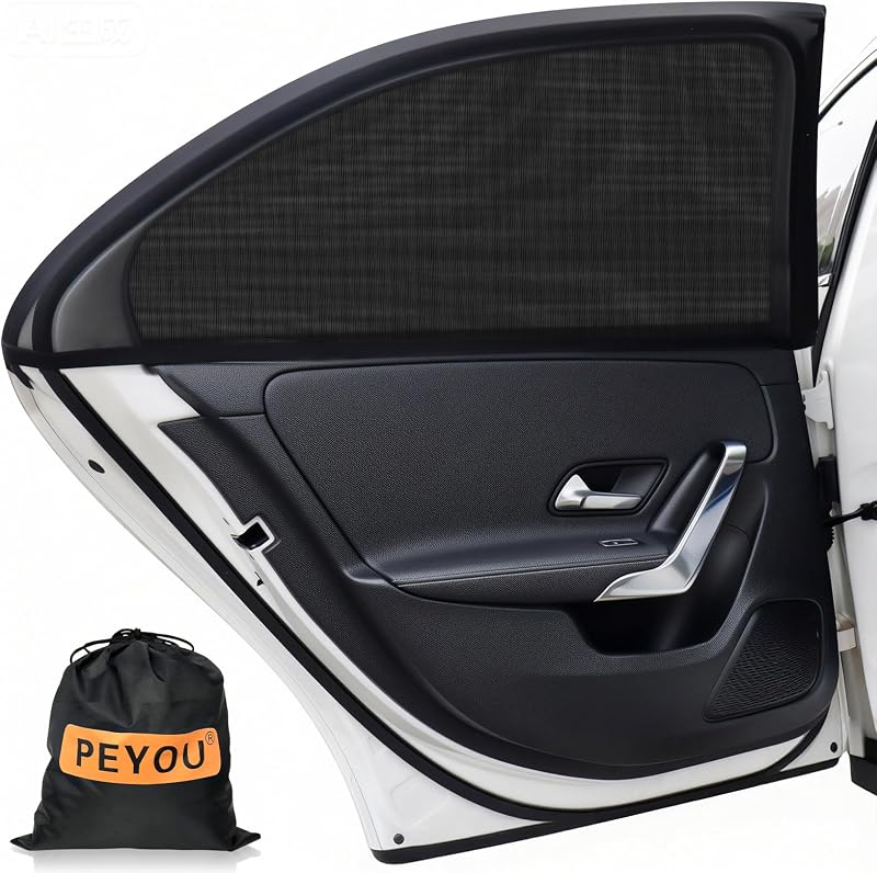 PEYOU Car Window Shades 2 Pack 44.9x17.7 in Universal Fit Rear Windows